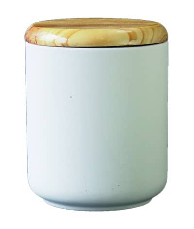 Voorraadpot met houten deksel (D 8.5 cm, H 10.5 cm)