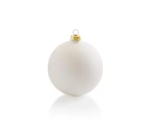 Kerstbal rond groot (D 10 cm)
