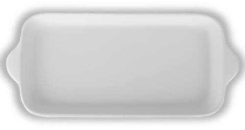 Rechthoekige schaal met handvaten klein (13 x 28 cm, H 2.5 cm)