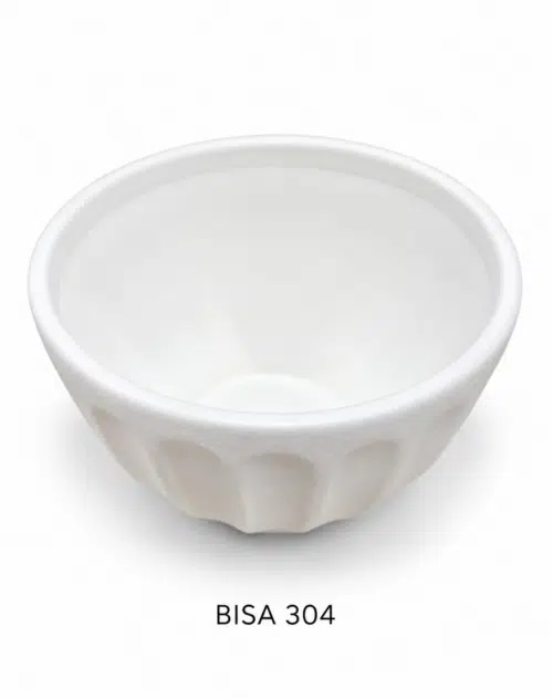Gefacetteerde ontbijtkom D11,4cm H6,35cm