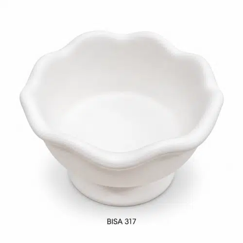 Ijscoupe met golvende rand D10,8cm H6,5cm
