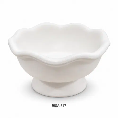 Ijscoupe met golvende rand D10,8cm H6,5cm