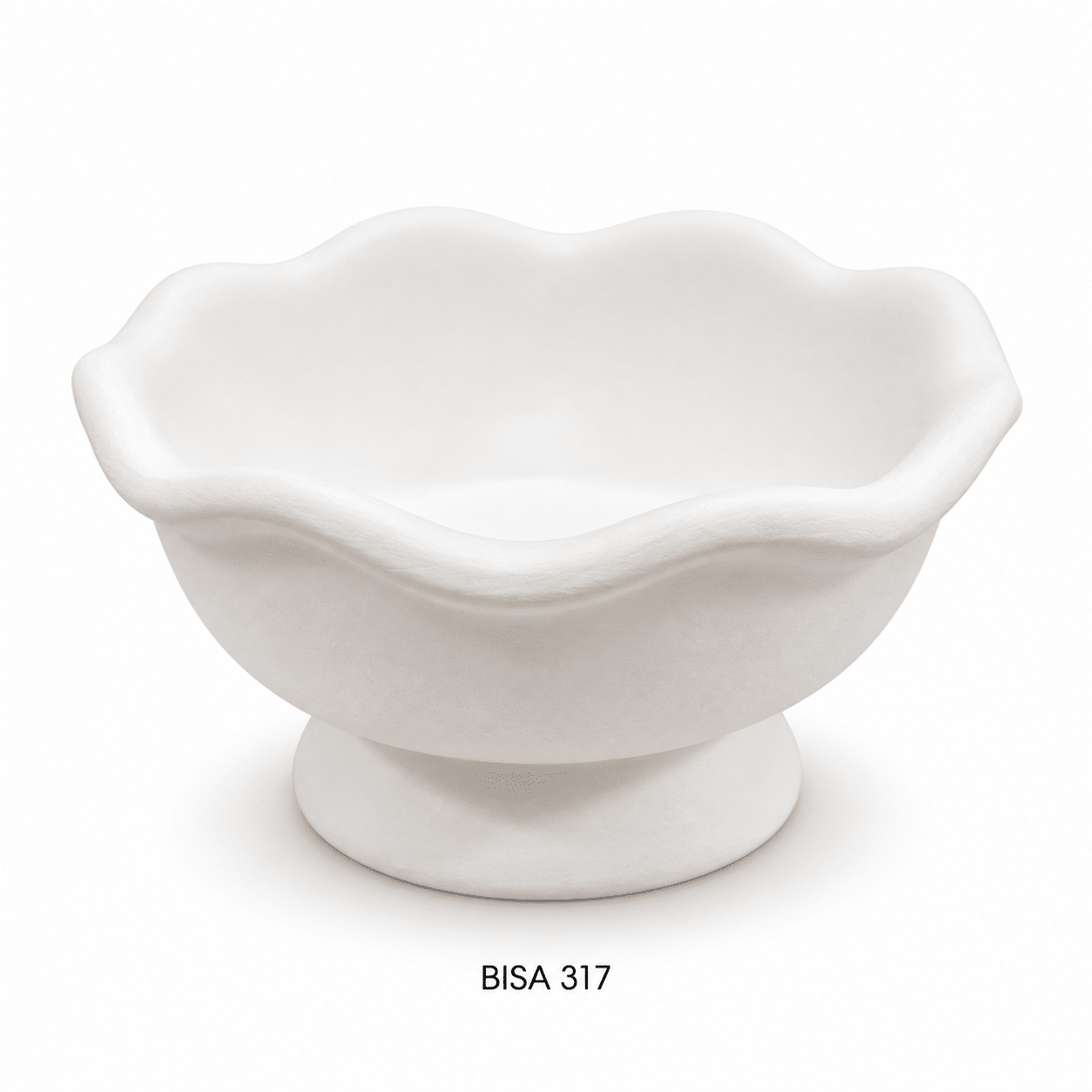Ijscoupe met golvende rand D10,8cm H6,5cm