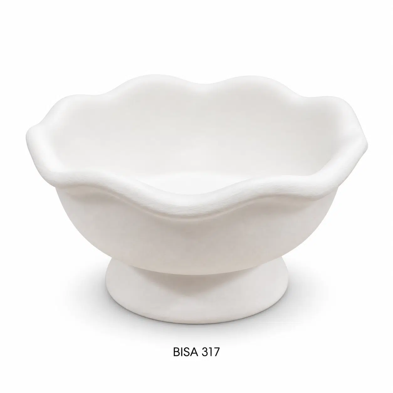 Ijscoupe met golvende rand D10,8cm H6,5cm