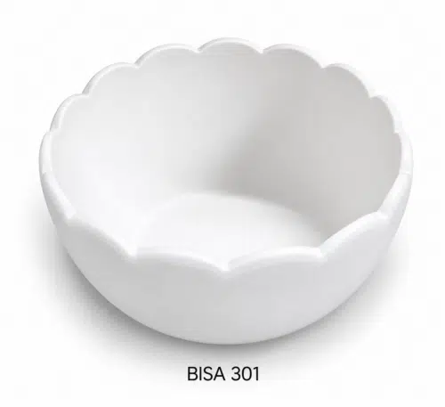 Ontbijt/soepkom gekarteld D15,2cm H 8,25cm