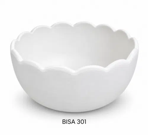 Ontbijt/soepkom gekarteld D15,2cm H 8,25cm